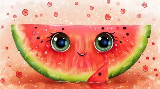 Colorful Watermelon Splash: Summer Wallpaper