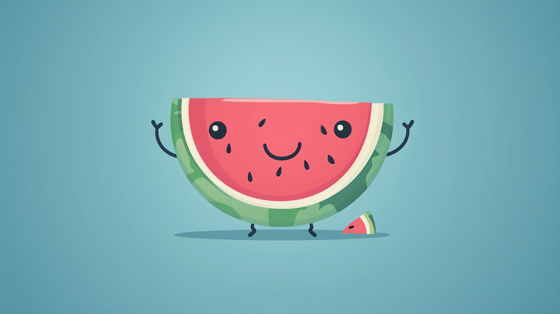 Chic Watermelon AI Wallpaper: 1920x1080 Desktop Background