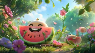 Whimsical Watermelon AI Wallpaper: Free Download HD Pics