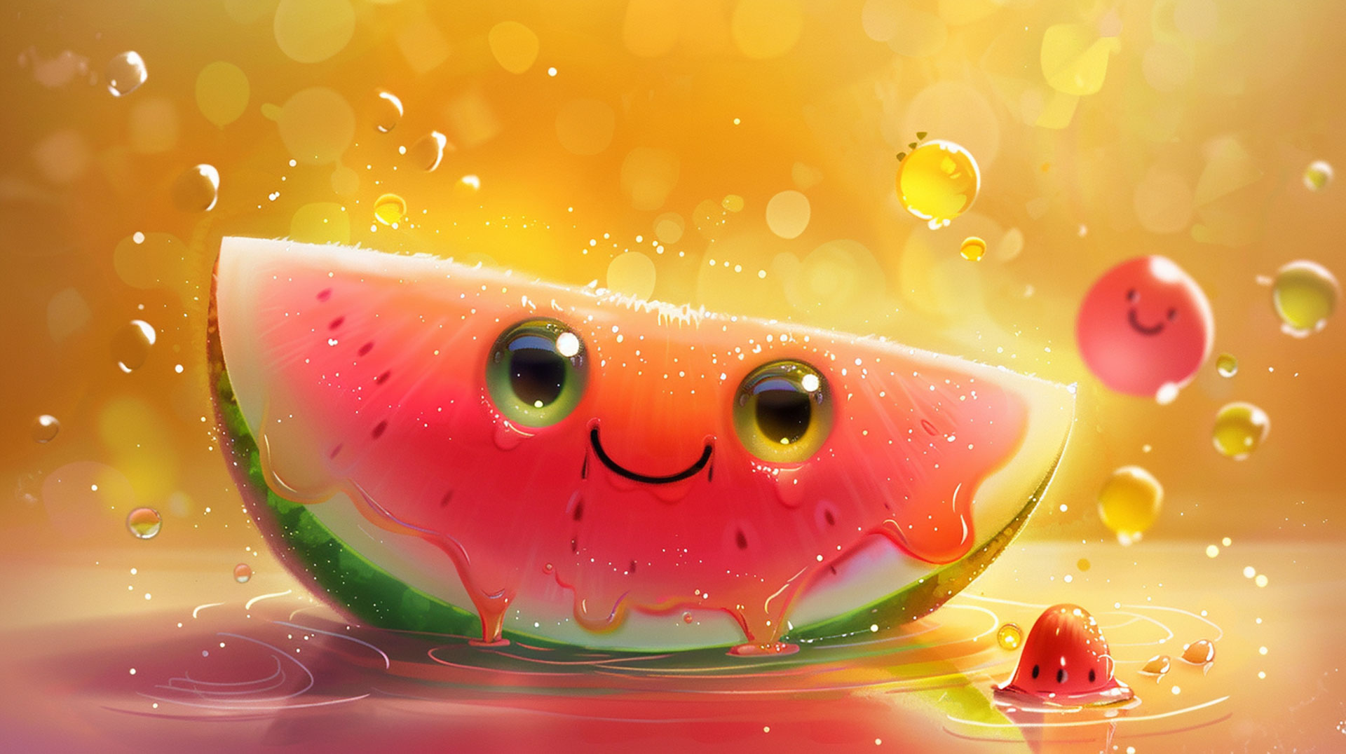 AI-Generated Watermelon Magic: Ultra HD Desktop Background