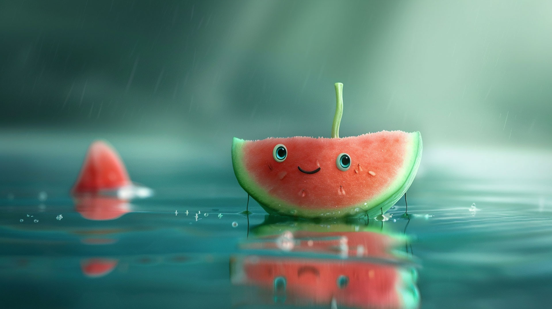 Cute Aesthetic Watermelon AI Image: 4k Wallpaper For Desktop