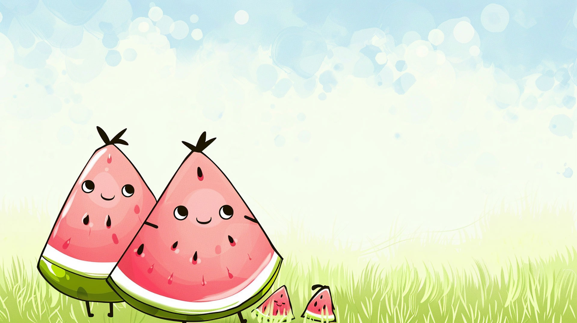 Whimsical Watermelon AI Art: Digital Background HD Wallpaper