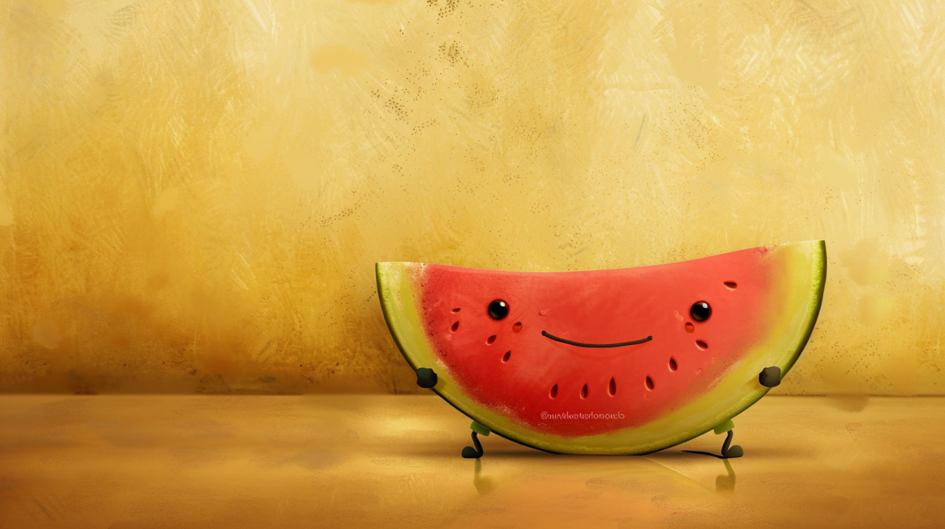 Whimsy meets AI: Watermelon Digital Background 16:9 Wallpaper