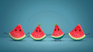 Charming Watermelon AI Wallpaper: Free HD Desktop Download