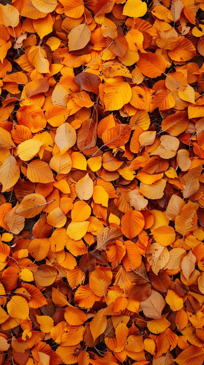 Charming Autumn Leaves Phone Background