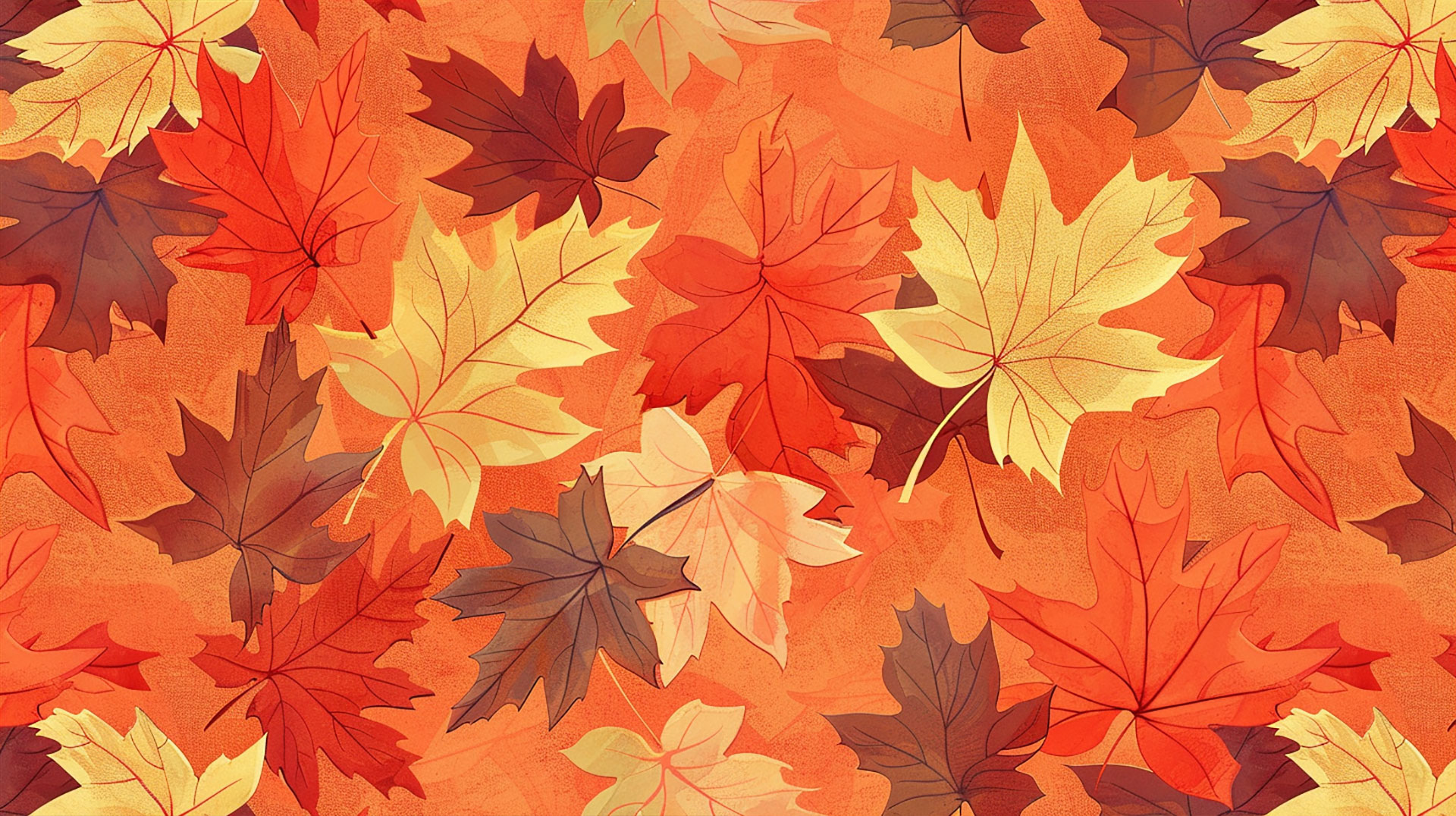 Playful Autumn Leaves Wallpaper