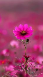 Cute Pink Flower Mobile Wallpaper HD