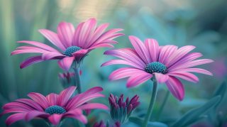 AI-Enhanced Cute Pink Flower Image