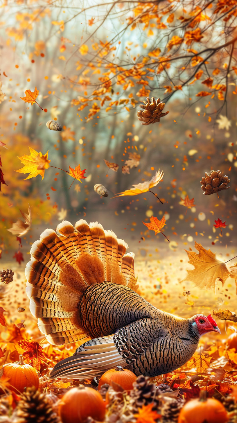 Turkey Friends: Cute Thanksgiving Wallpaper