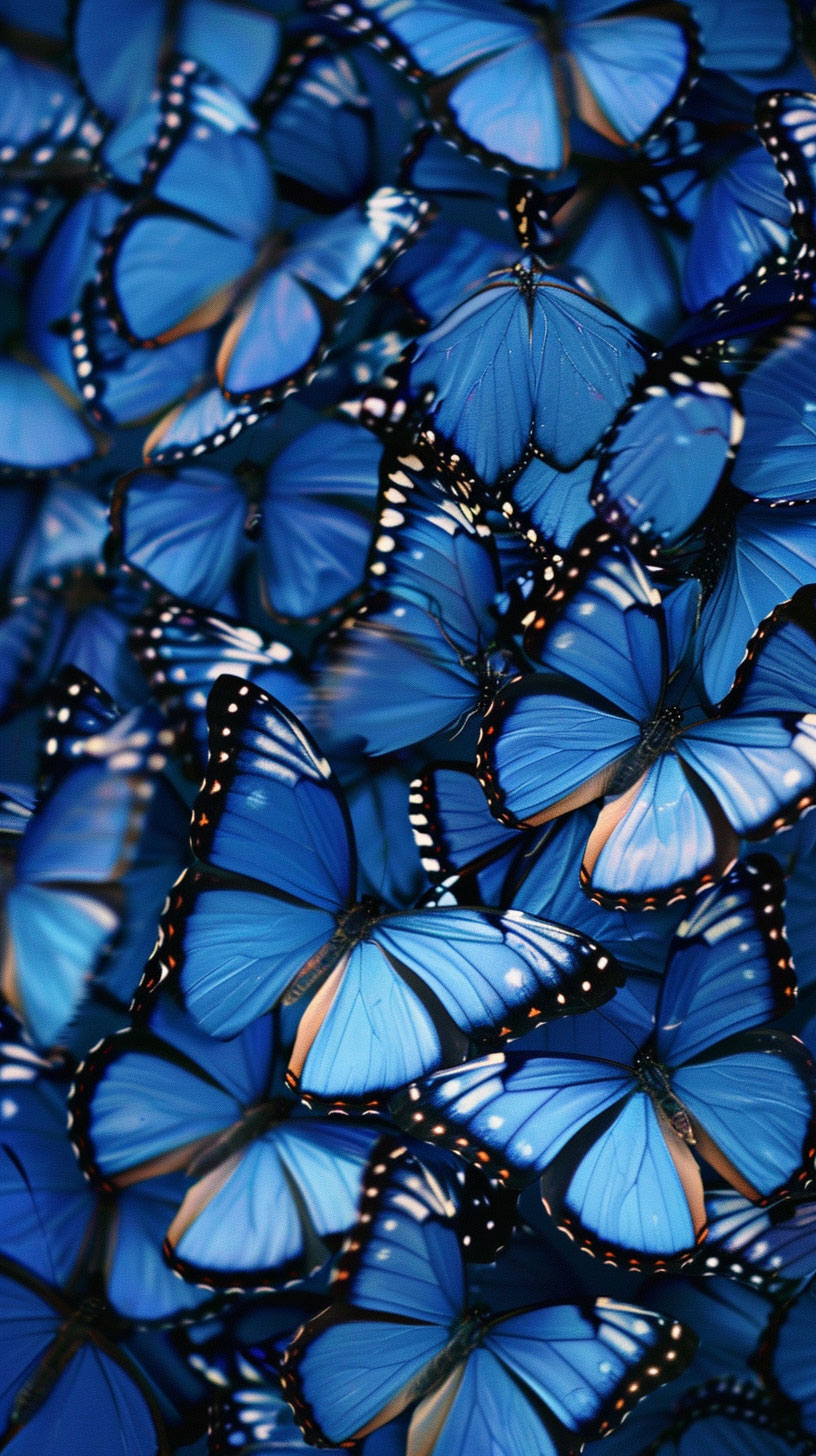 Dark Blue Aesthetic Butterfly iPhone Wallpaper Download