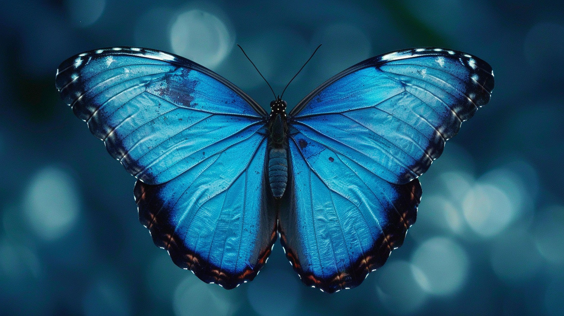 Digital Background: Dark Blue Aesthetic Butterfly Wallpaper