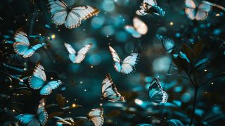 Dark Blue Aesthetic Butterfly HD Wallpaper