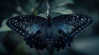 1920x1080 Dark Blue Aesthetic Butterfly Wallpaper