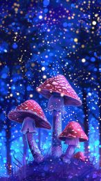 Free dark psychedelic mushroom wallpaper for mobile backgrounds