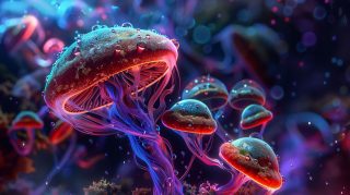 Free downloadable dark psychedelic mushroom wallpaper in 4K