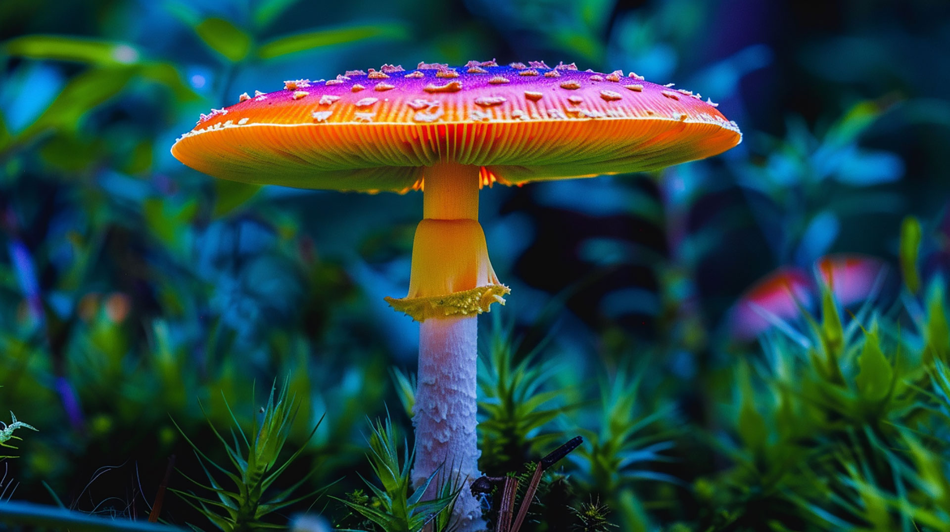 High-resolution dark psychedelic mushroom wallpaper for modern PCs