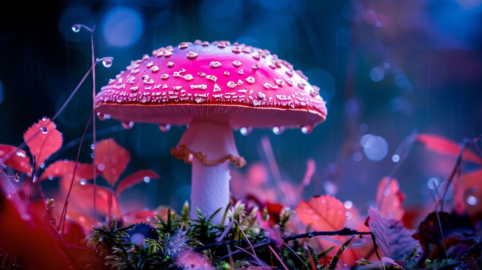 HD dark psychedelic mushroom wallpaper for desktop backgrounds