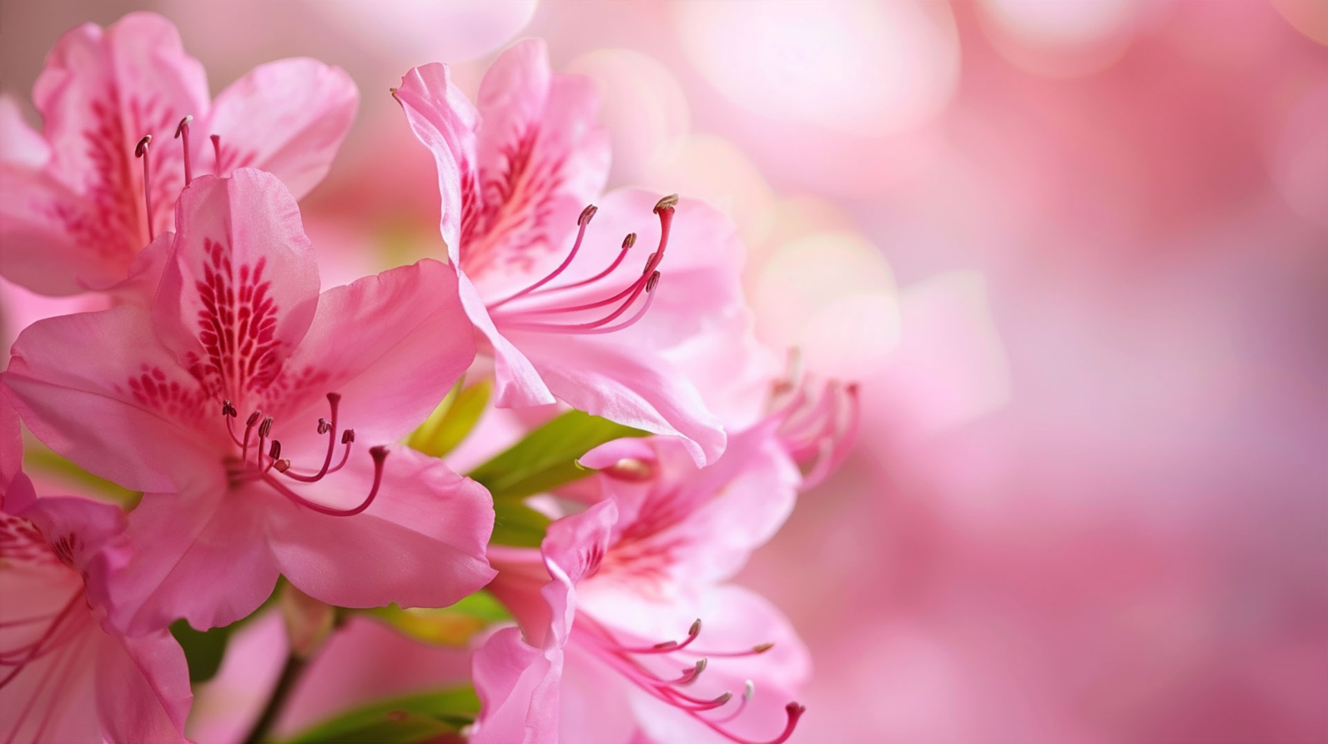 Digital Background: Pink Flower Pattern Wallpaper