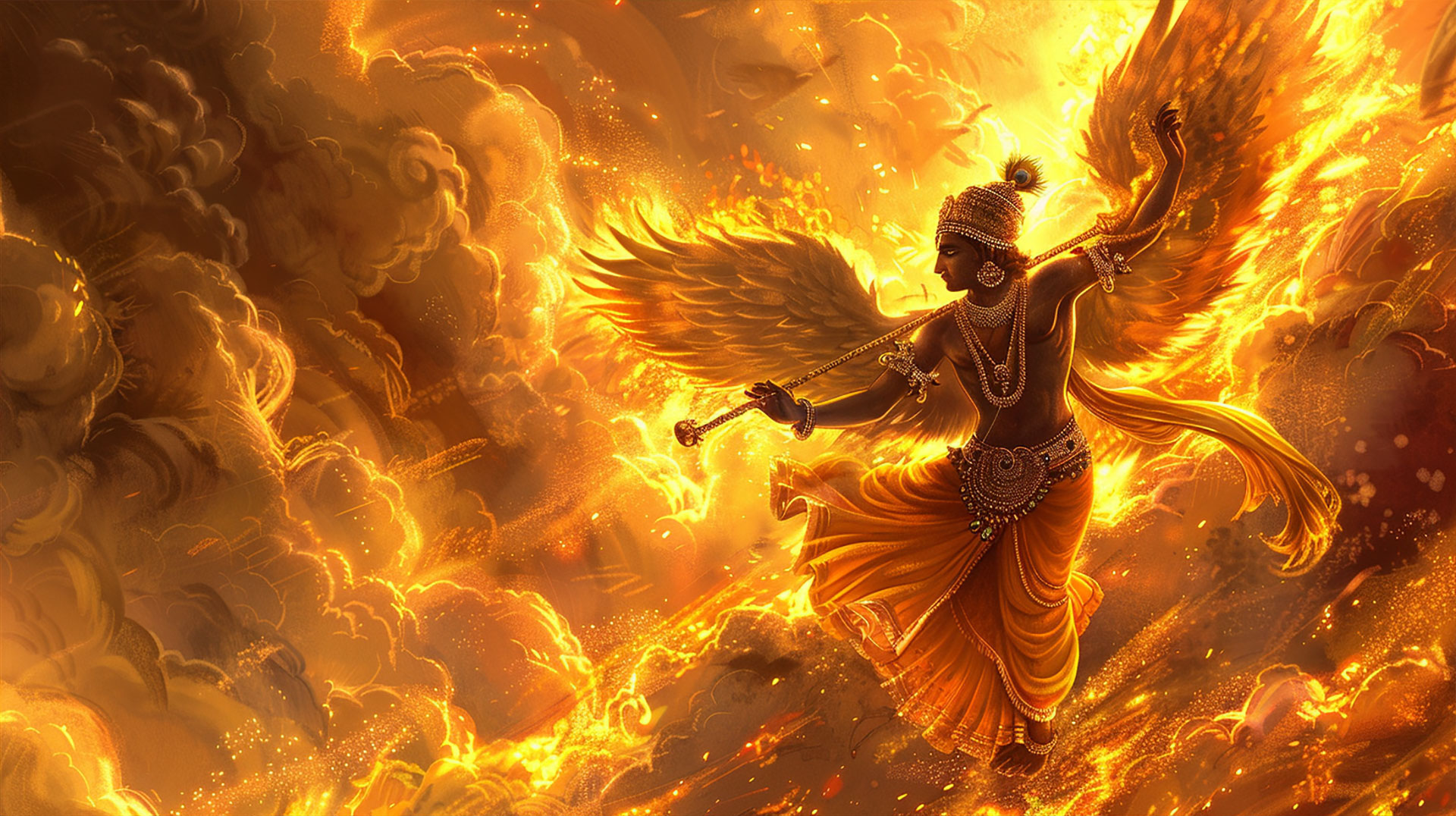 Lord Krishna Digital Art: 1920x1080 Wallpaper