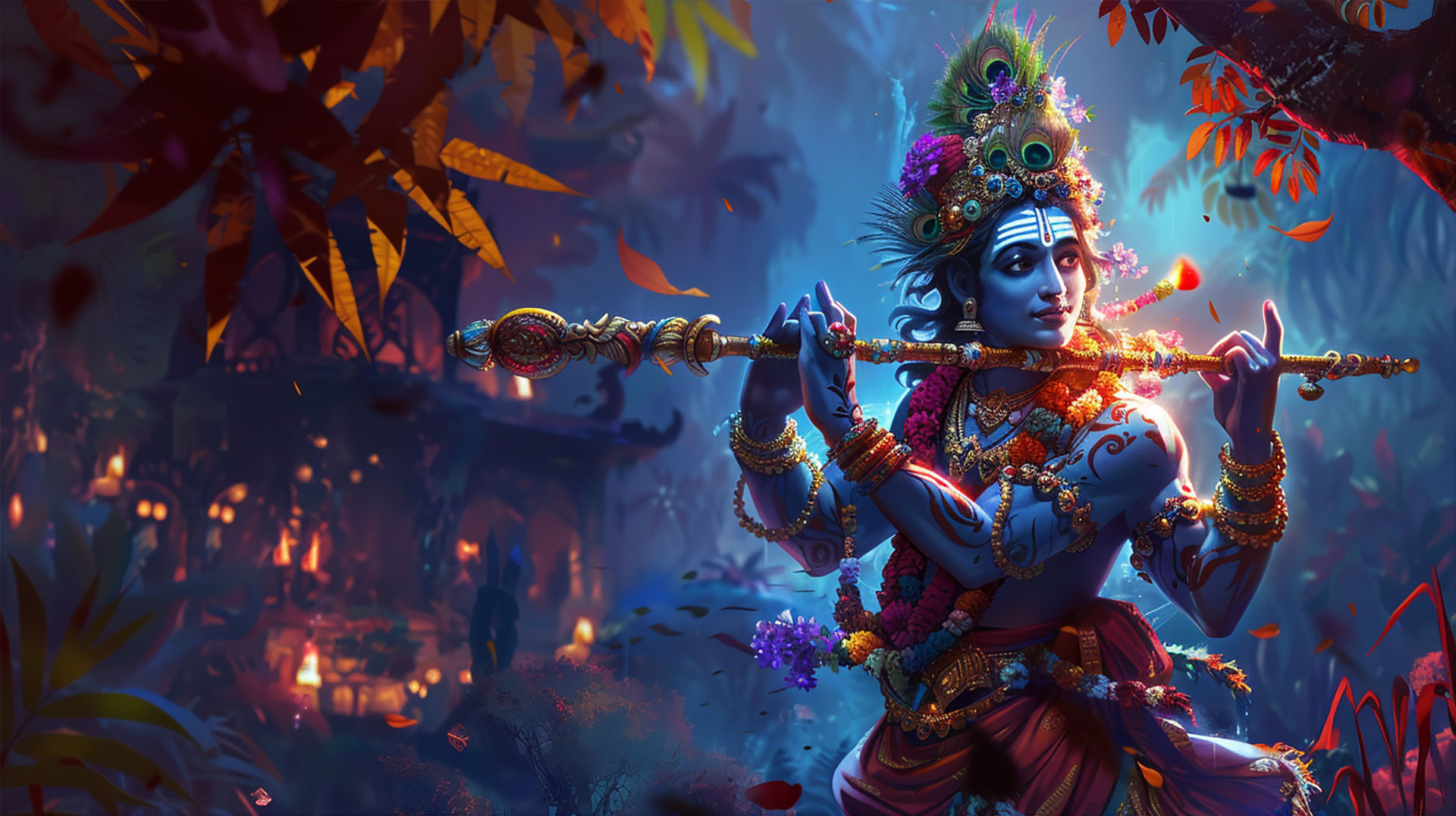 Divine Lord Krishna: HD Desktop Wallpaper