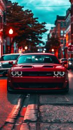 Dodge Challenger Hellcat Roaring Lock Screen