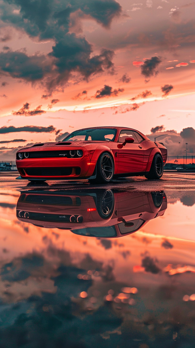 Dodge Challenger Hellcat Racing Wallpaper