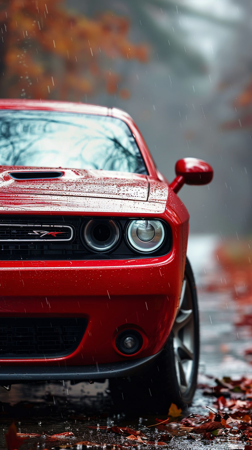 Race Ready Dodge Challenger Lock Screen Background