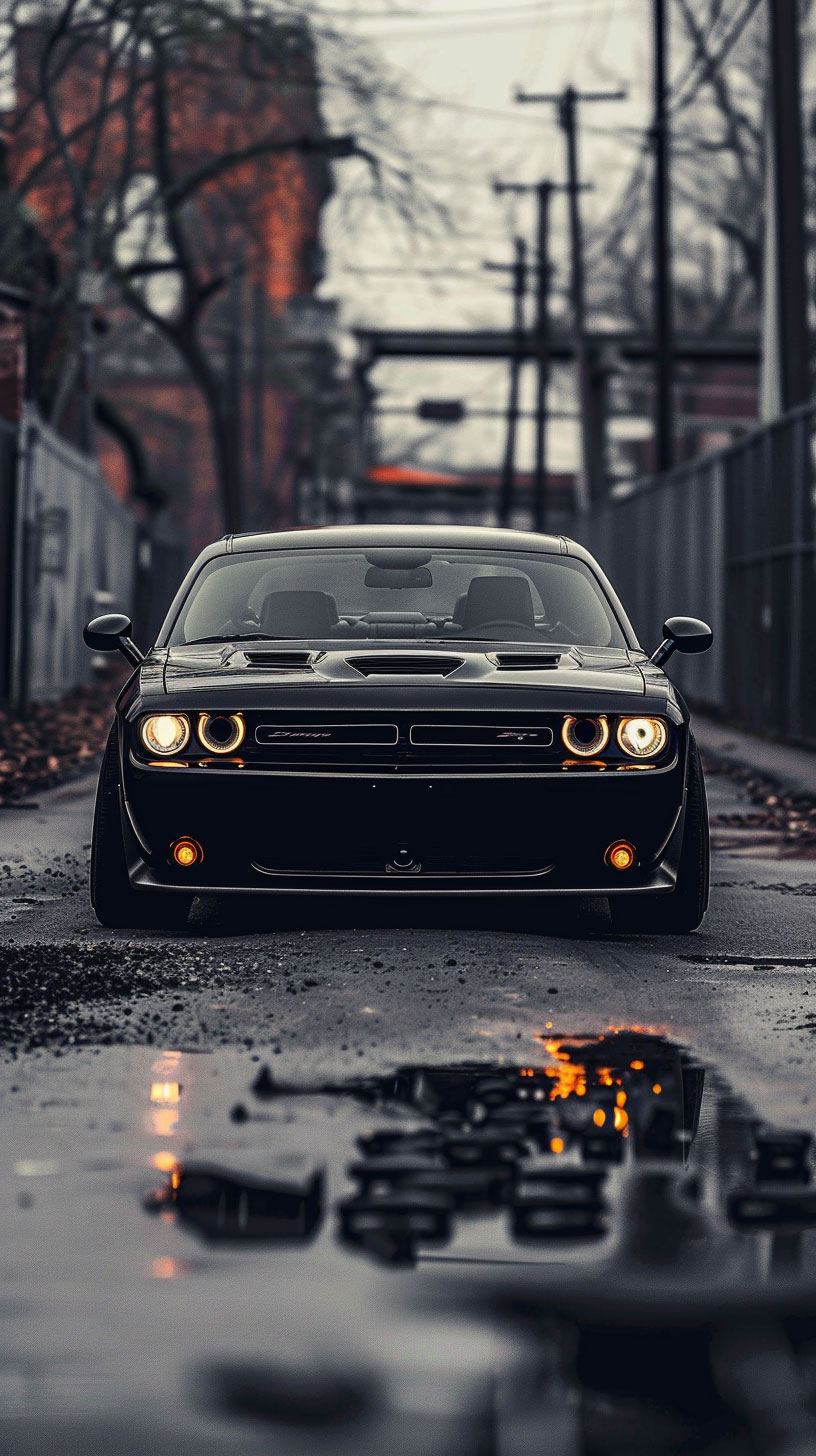 Muscle Car Dodge Challenger iPhone Lock Screen