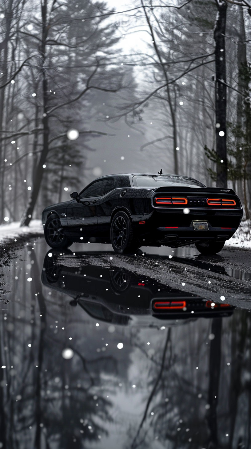 Silver Dodge Challenger Android Wallpaper