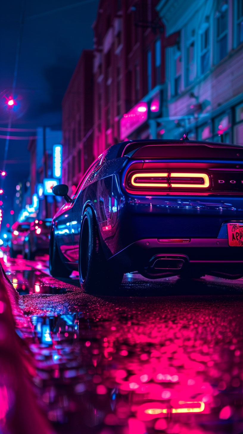 HD Dodge Challenger iPhone Lock Screen