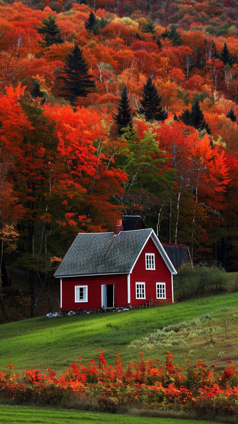 High-Quality Fall Foliage Mobile Wallpaper in New England