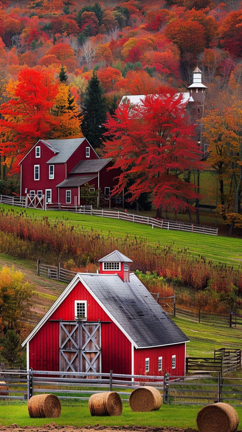 Stunning Autumn Colors Mobile Wallpaper for New England