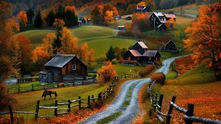 Breathtaking Fall Colors in New England Wallpaper