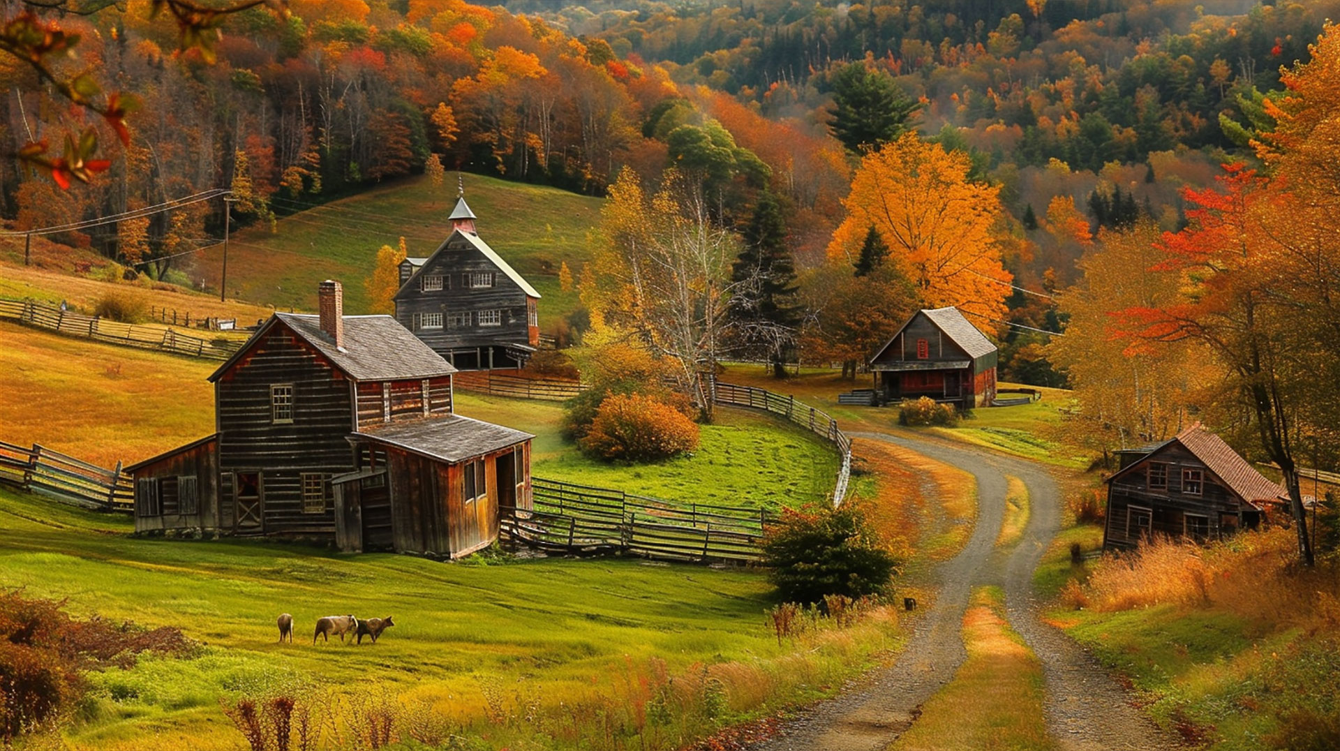 High-Quality Fall Colors in New England Wallpaper