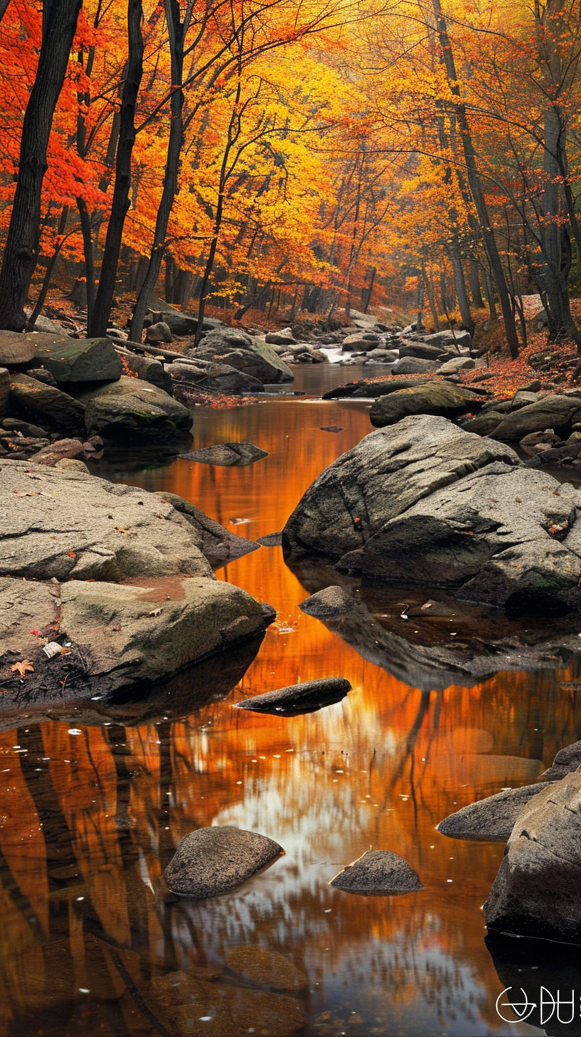 Free Download: Fall in New England iPhone Wallpaper