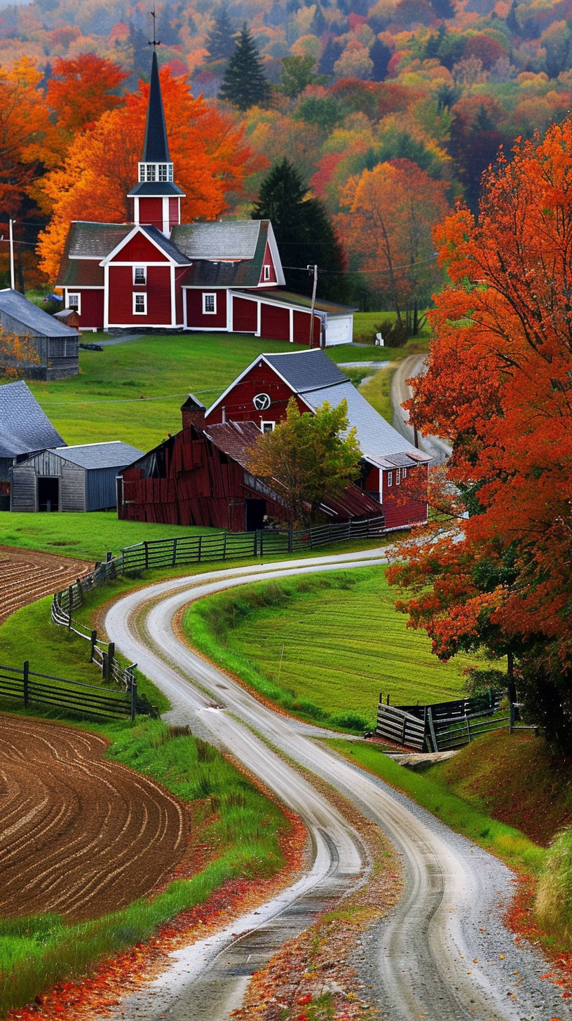 Ultra HD Fall in New England iPhone Wallpaper