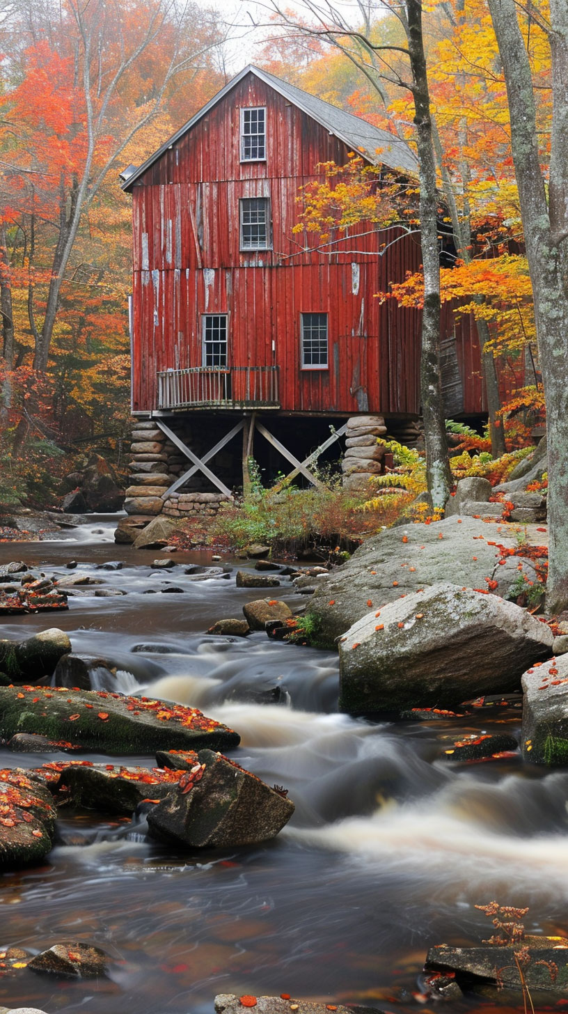 Stunning Fall in New England iPhone Wallpaper