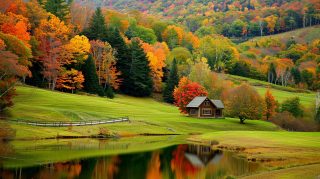 Fall in New England Foliage Desktop Wallpaper