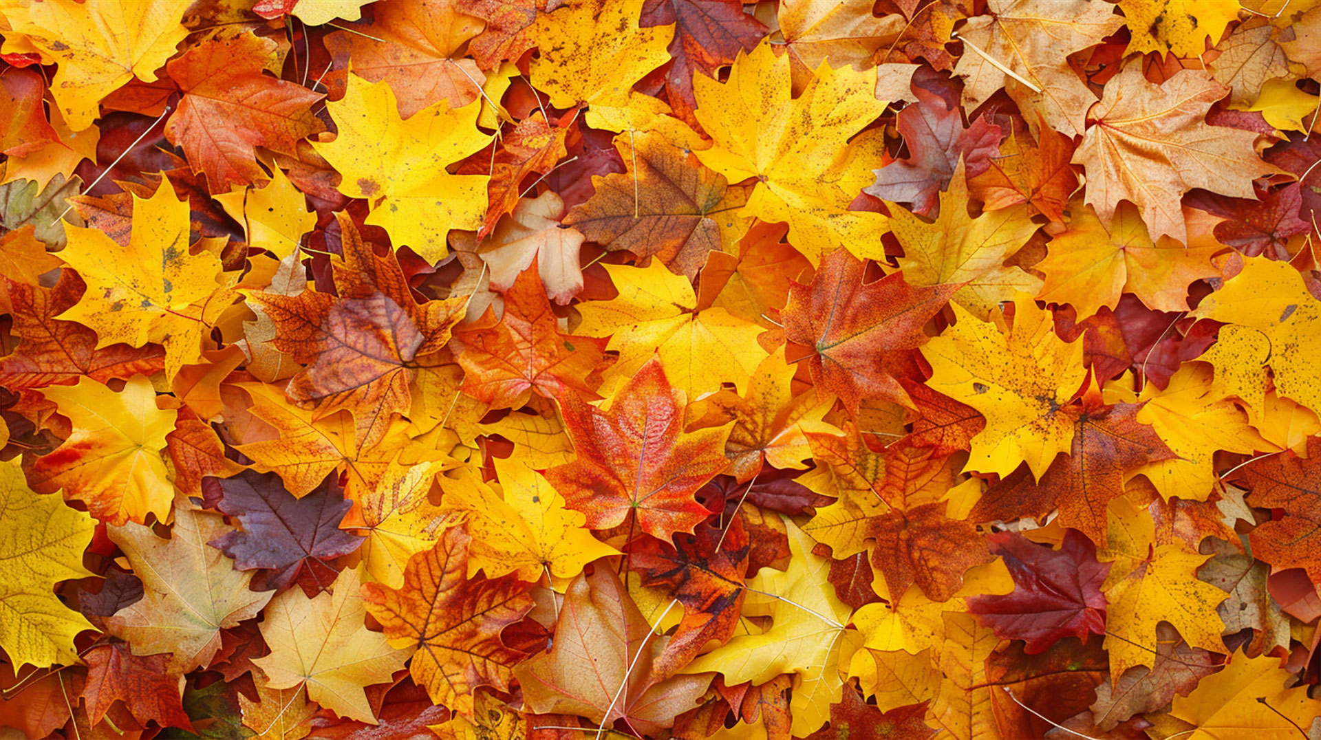 8K Resolution Fall Leaves Wallpaper