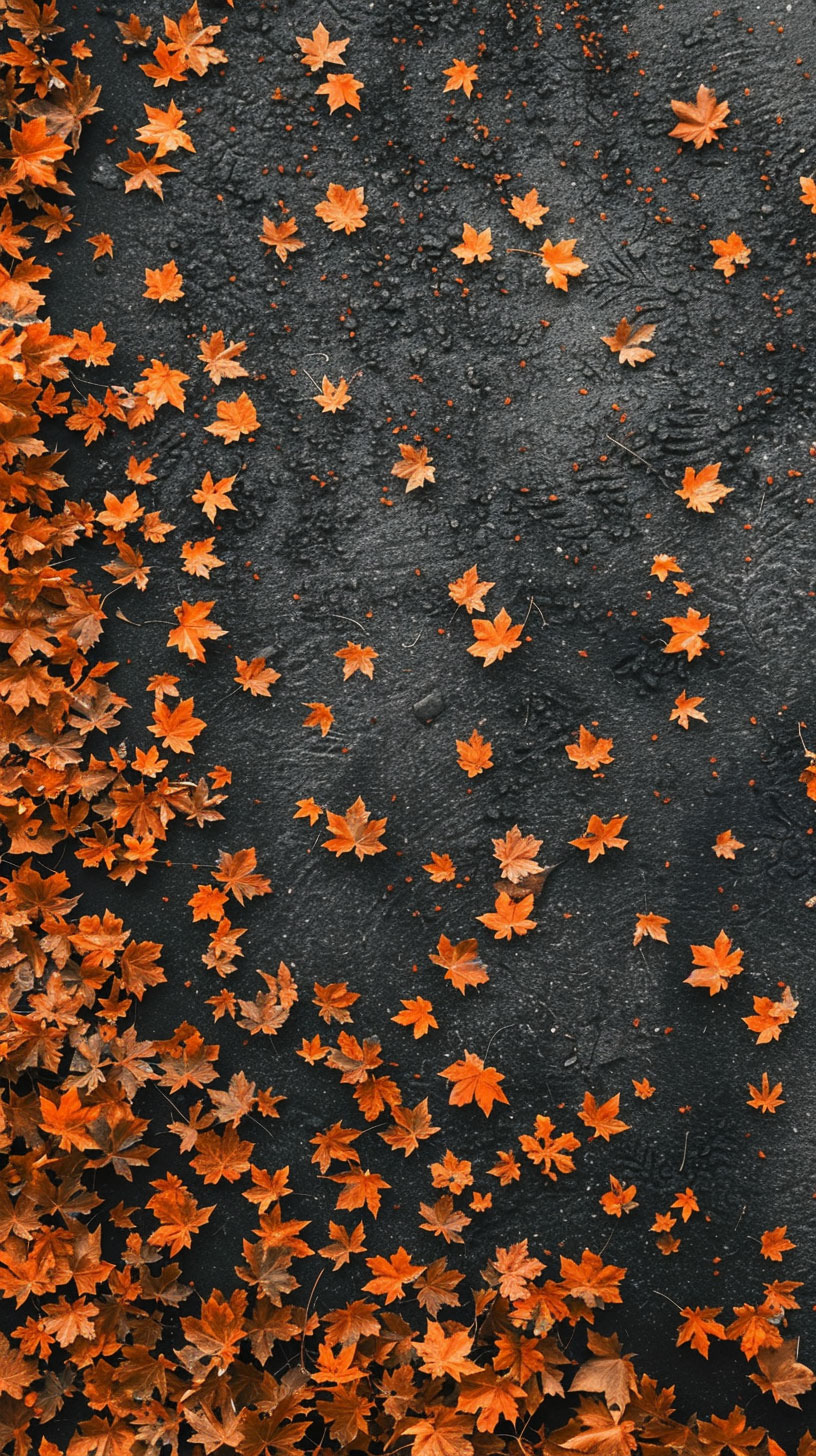 Naturalistic Fall Leaves iPhone Wallpaper