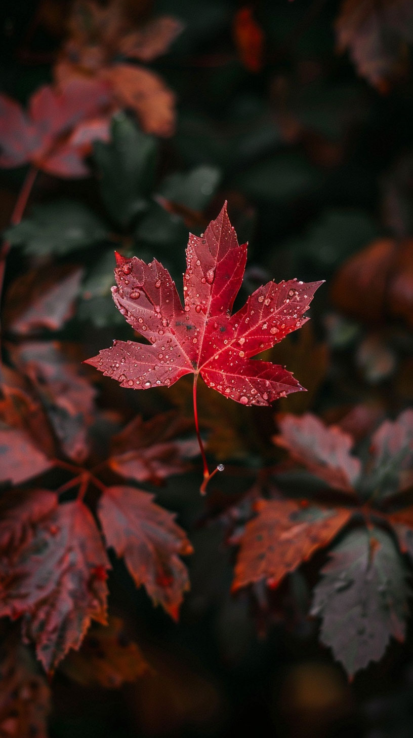 Moody Autumn Scene iPhone Background