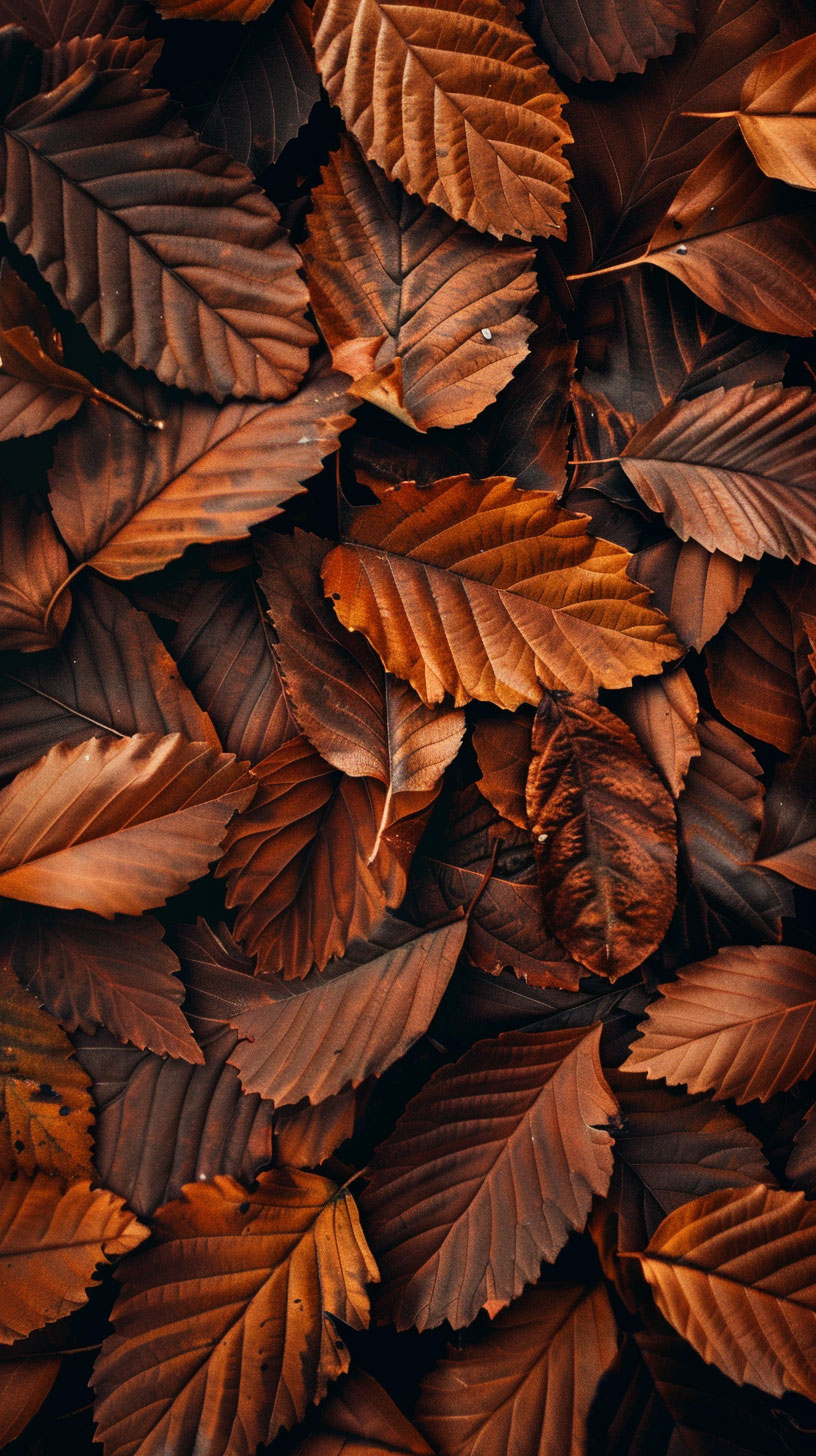 Elegant Fall Leaves iPhone Wallpaper