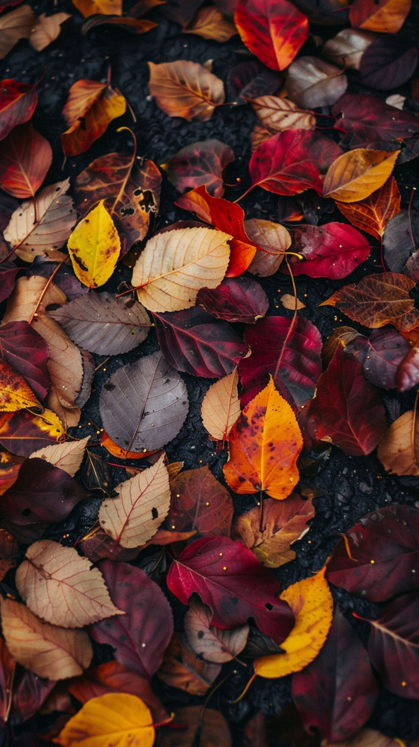 Golden Autumn Leaves iPhone Wallpaper