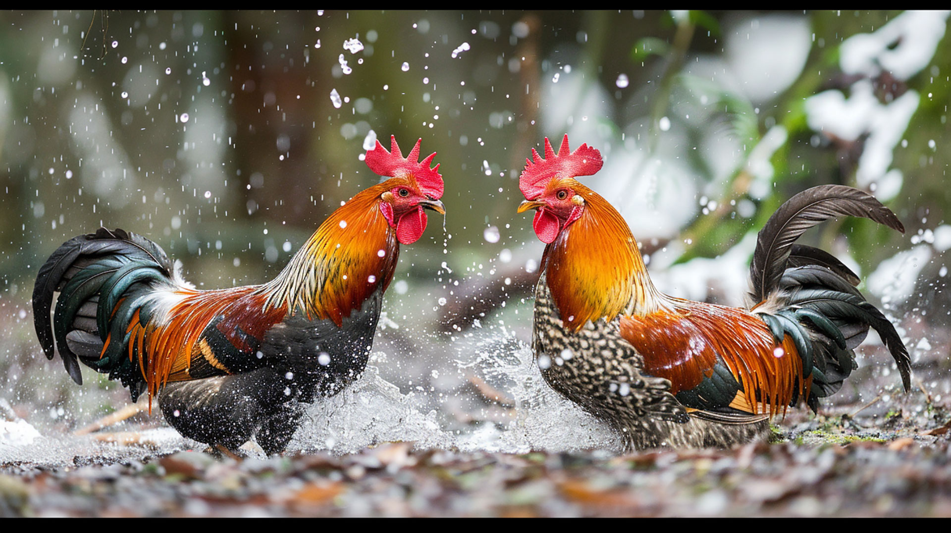 4K fighting rooster pictures for download