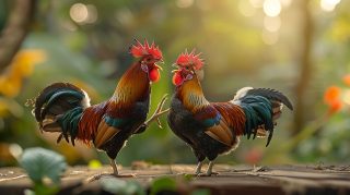 4K AI Fighting Rooster Wallpaper Download