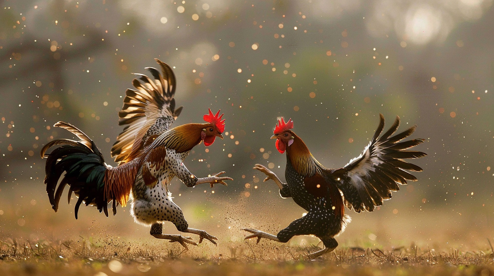 Fighting rooster 4K wallpaper for PC background