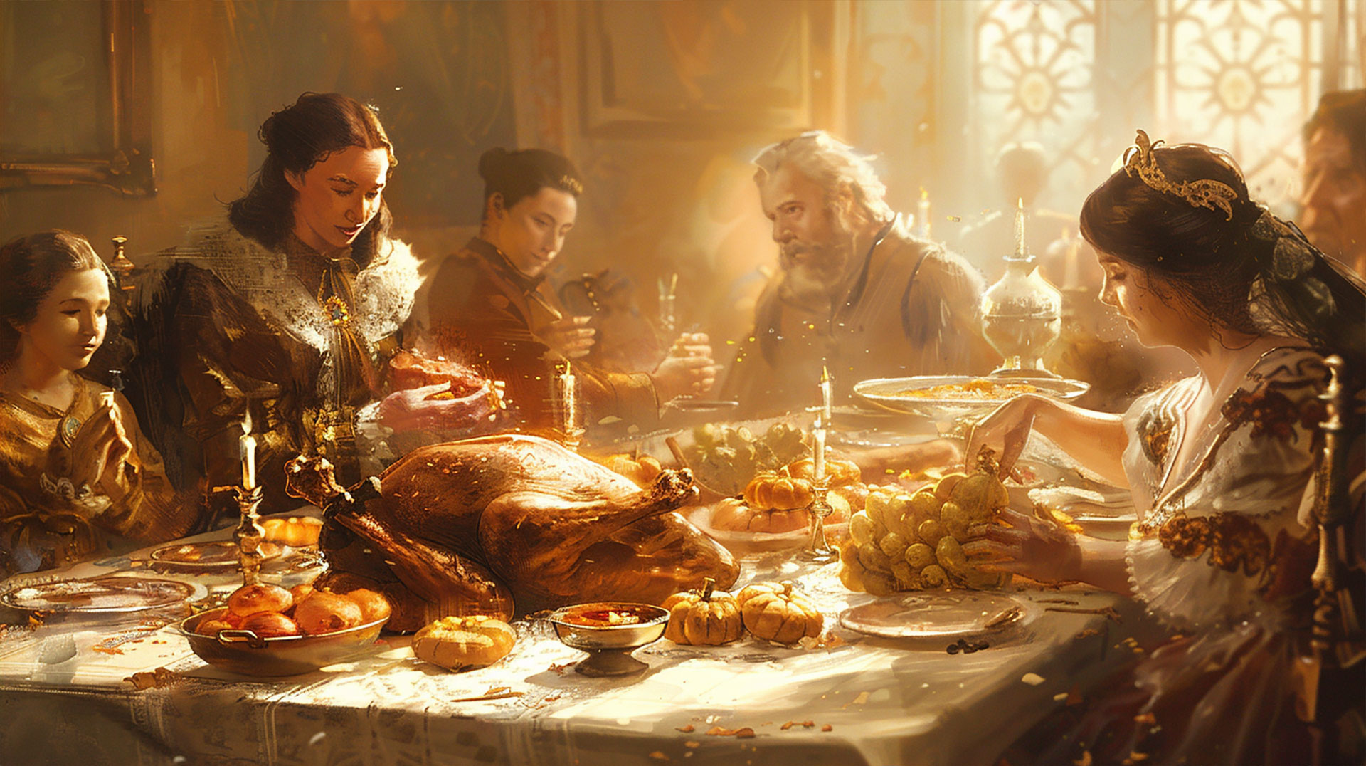 AI-Enhanced Thanksgiving Ultra HD Desktop Wallpaper