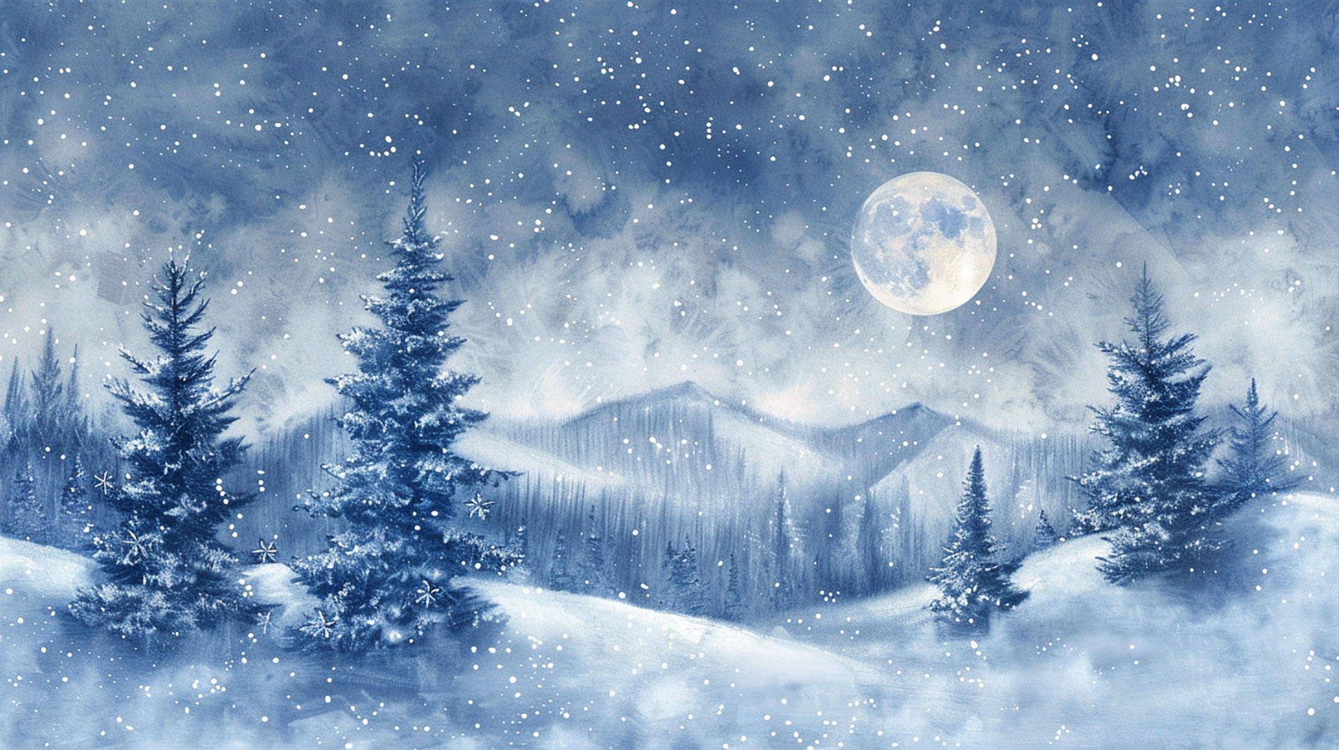 Snowy Winter Holiday Free Wallpaper Downloads