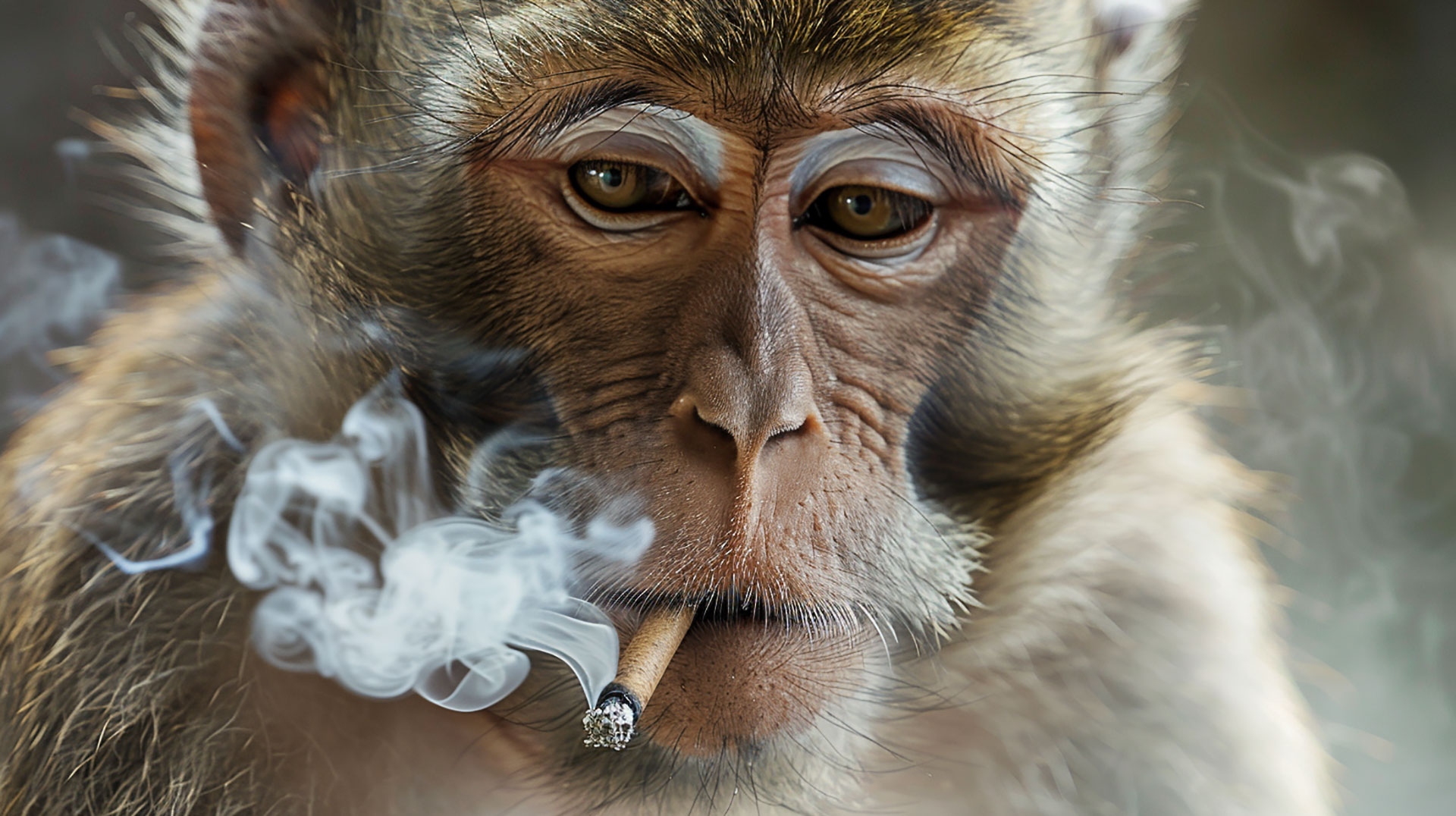 High-Quality AI Funny Monkey Smoking 4K Picture4o