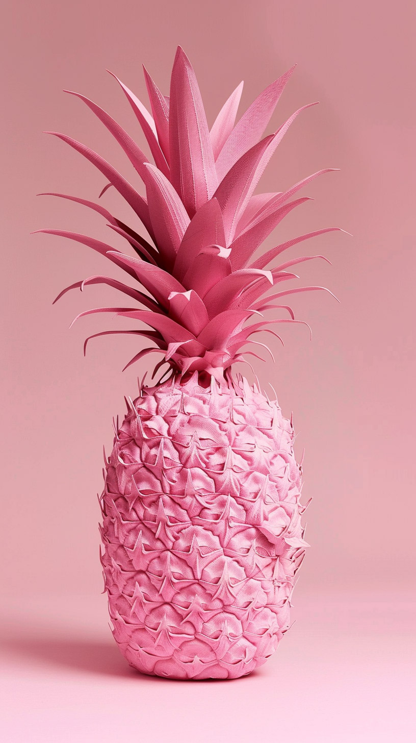 Funny Pink Pineapple Phone Wallpaper for iPhone and Android